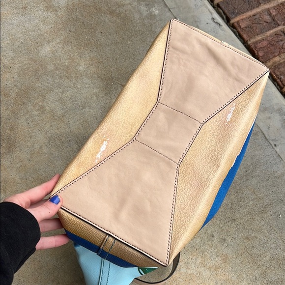Kate Spade Blue and Tan Beach Tote - Picture 9 of 16